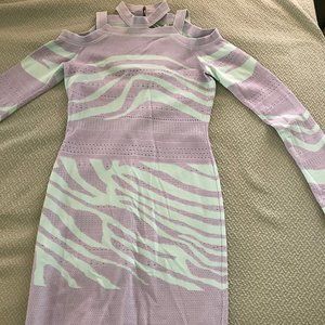 Roberto Cavalli Firenze Open Shoulder Knit Dress